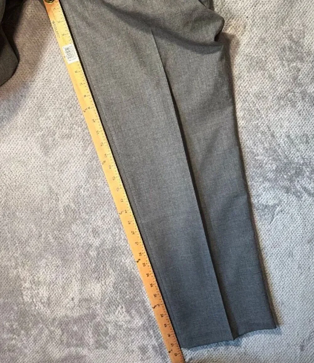 Slates by Dockers Men’s 34x32 Gray Wool Blend Dress Pants Relaxed Fit NEW #1700